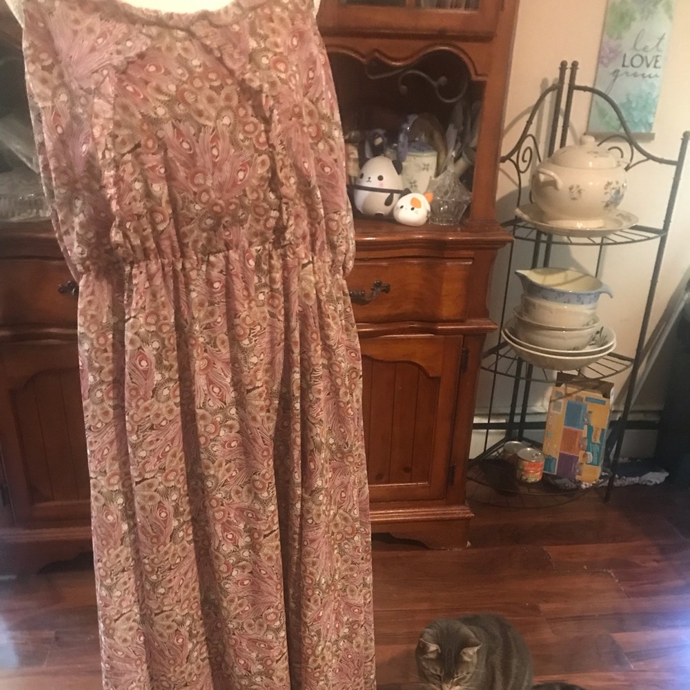 Denim 24/7 summer dress maxi lightweight flowy size 24
